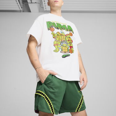 T-paita Puma PUMA x TMNT Reversible Basketball Shorts Valkoinen | 630931_01, 4