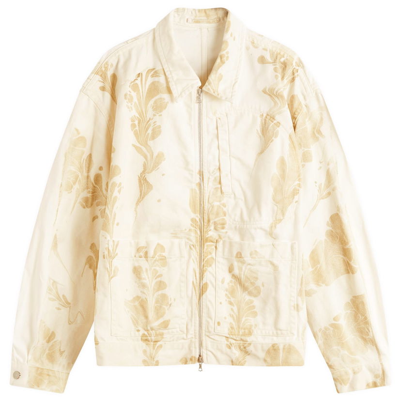 Takki Dries Van Noten Dries Van Noten Veper Print Shirt Jacket, Size Large Beige | 251-020550-1556-979