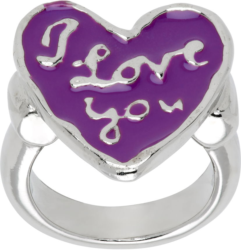 Sormus Chopova Lowena Chopova Lowena Lovers Heart Ring Violetti | 6551