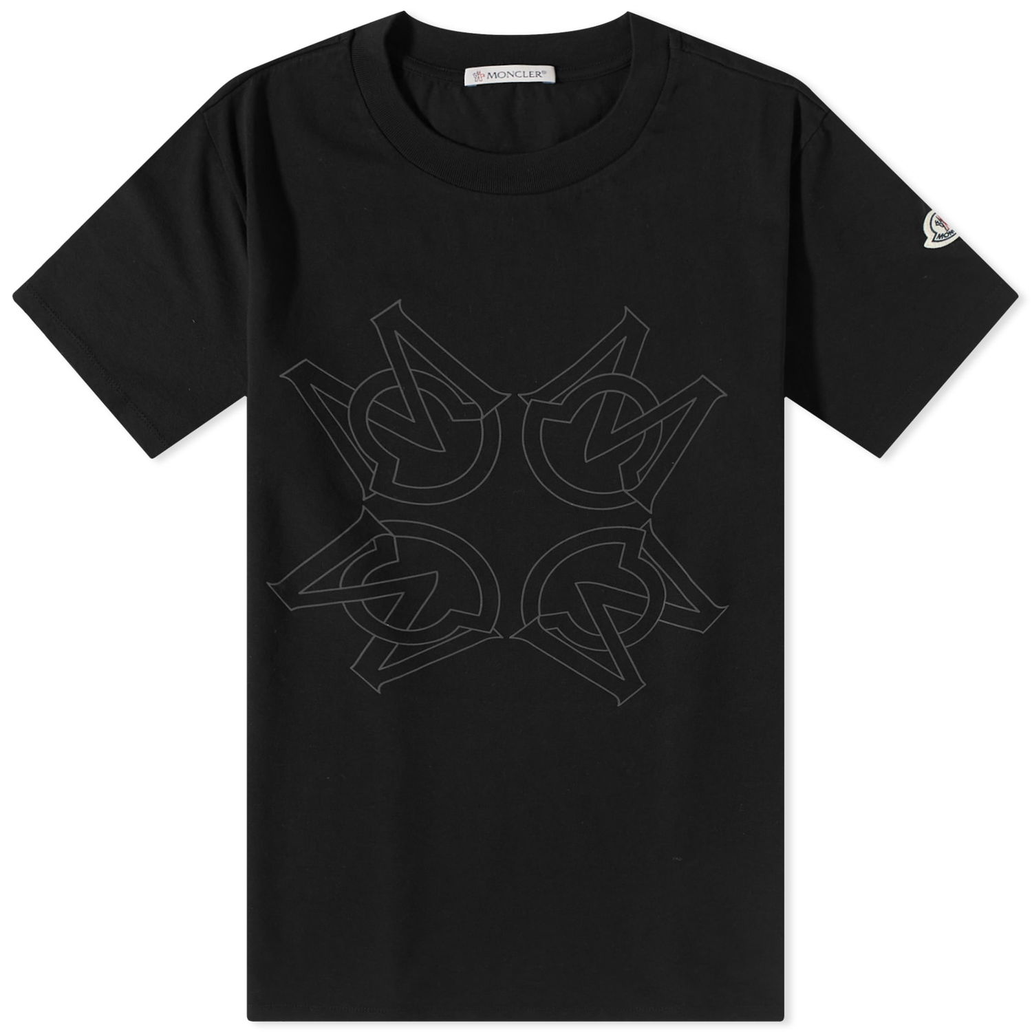 T-paita Moncler Mirror Logo Tee Musta | I1-091-8C000-04-8390T-999, 0