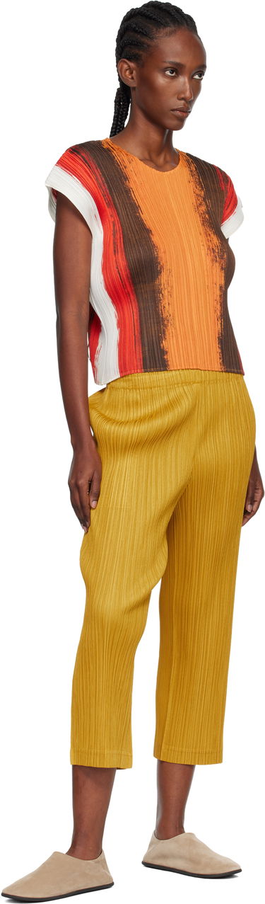 T-paita Pleats Please Issey Miyake PLEATS PLEASE ISSEY MIYAKE Pleated Short Sleeve Brushstroke Top Monivärinen | PP58JK672, 3