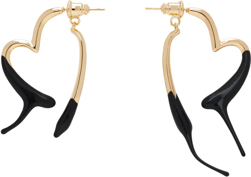 Korvakorut Ottolinger Ottolinger Heart Drop Earrings Musta | 12590082501