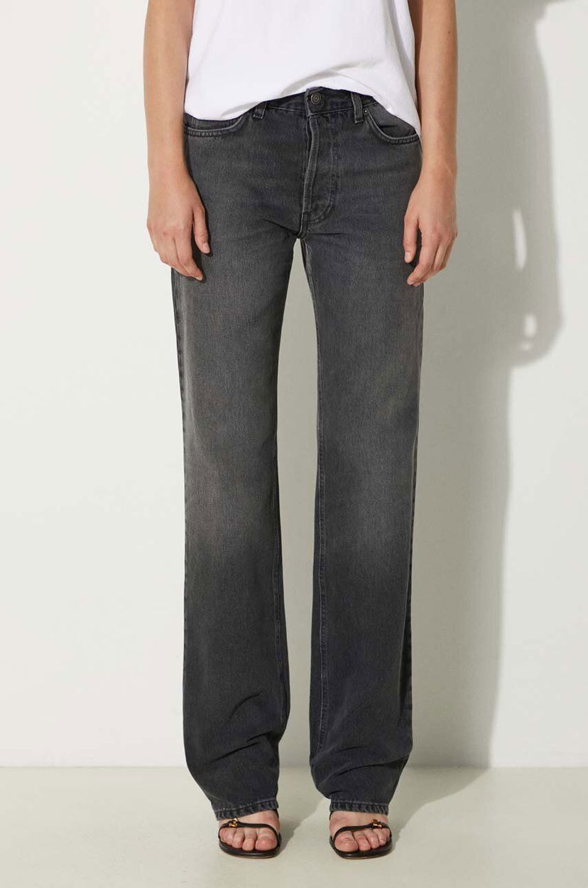 Jeans Fiorucci Straight Fit High Waist Jeans Musta | W01FPDJE075DN01DN05