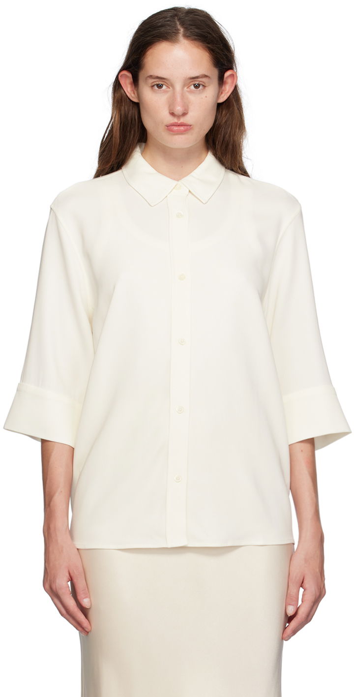 Paita Anine Bing Silk Blouse Valkoinen | A-07-5841-IVY26