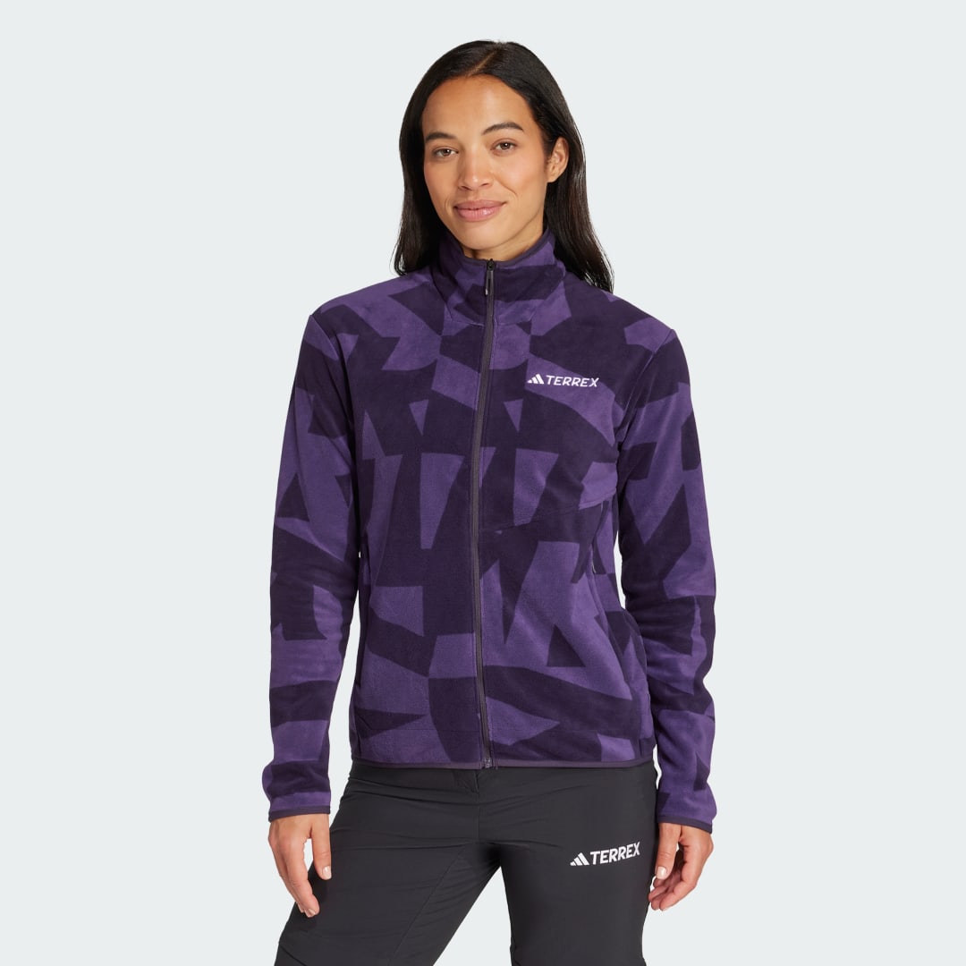 Takki adidas Performance Terrex Multi Printed Full-Zip Fleece Jacket Violetti | JN0996, 0