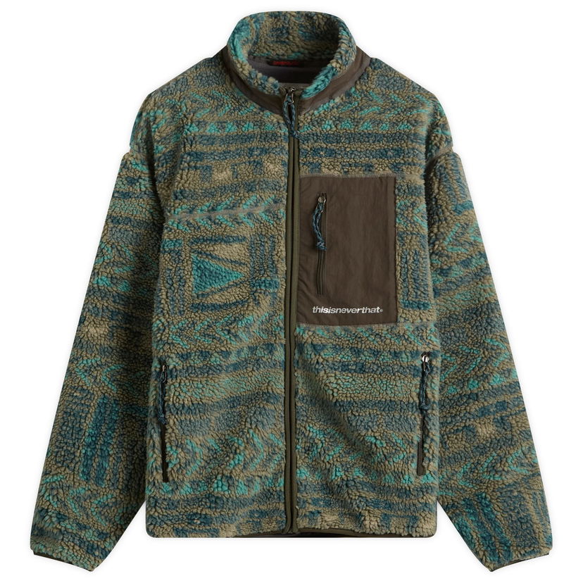 Takki thisisneverthat SP Sherpa Fleece Jacket Vihreä | TN253BOWHS01-OLV