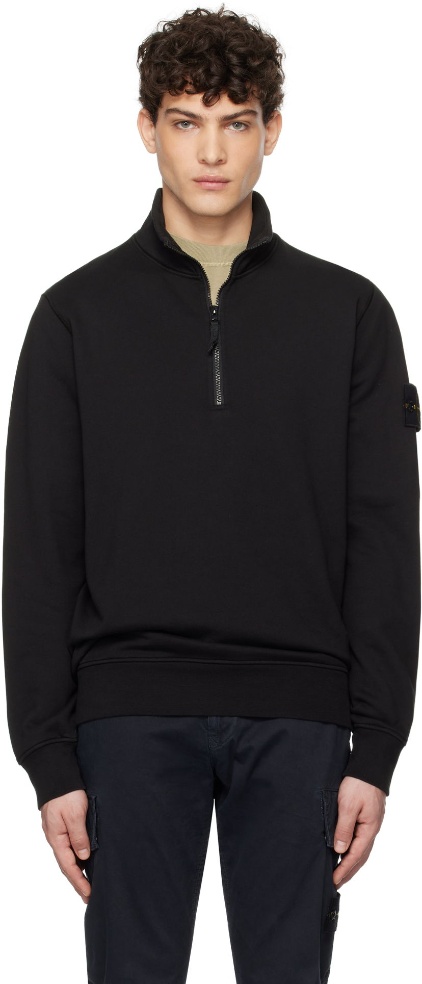 Huppari Stone Island Fleece Sweatshirt Musta | K1S156100619S0051