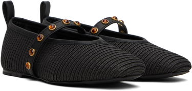 Mekko rag & bone rag & bone Spire Straw Mary Jane Ballerina Flats Musta | WFF25PF1003ST3, 3