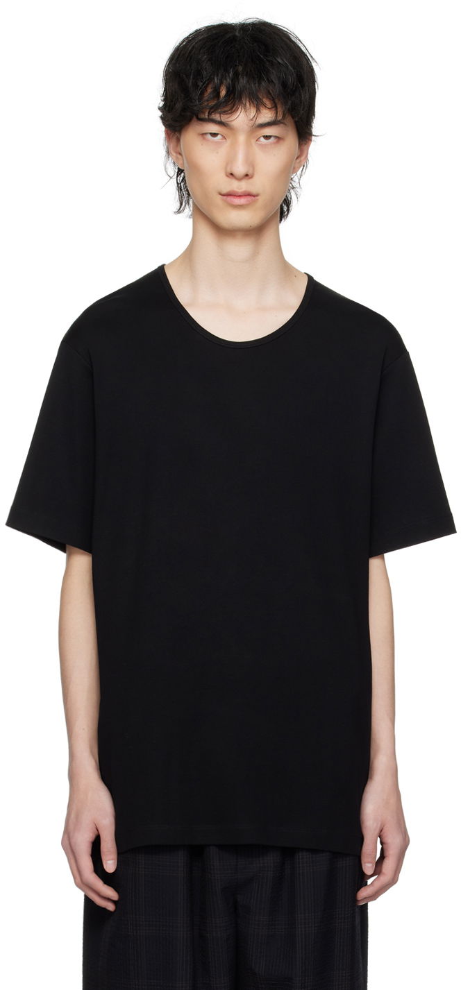 T-paita LEMAIRE LEMAIRE Rib Knit T-Shirt Musta | TO1109 LJ1016