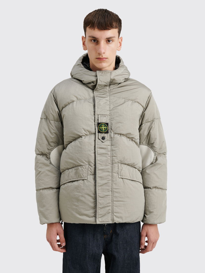 Puffer takki Stone Island Econyl® Reversible Down Jacket Plaster Harmaa | 791542719 V0097