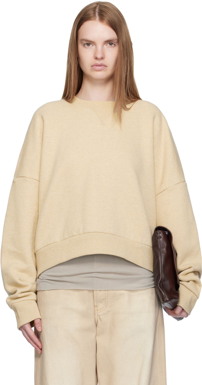 Huppari Entire Studios Box Crew Sweatshirt Keltainen | ES2126TP
