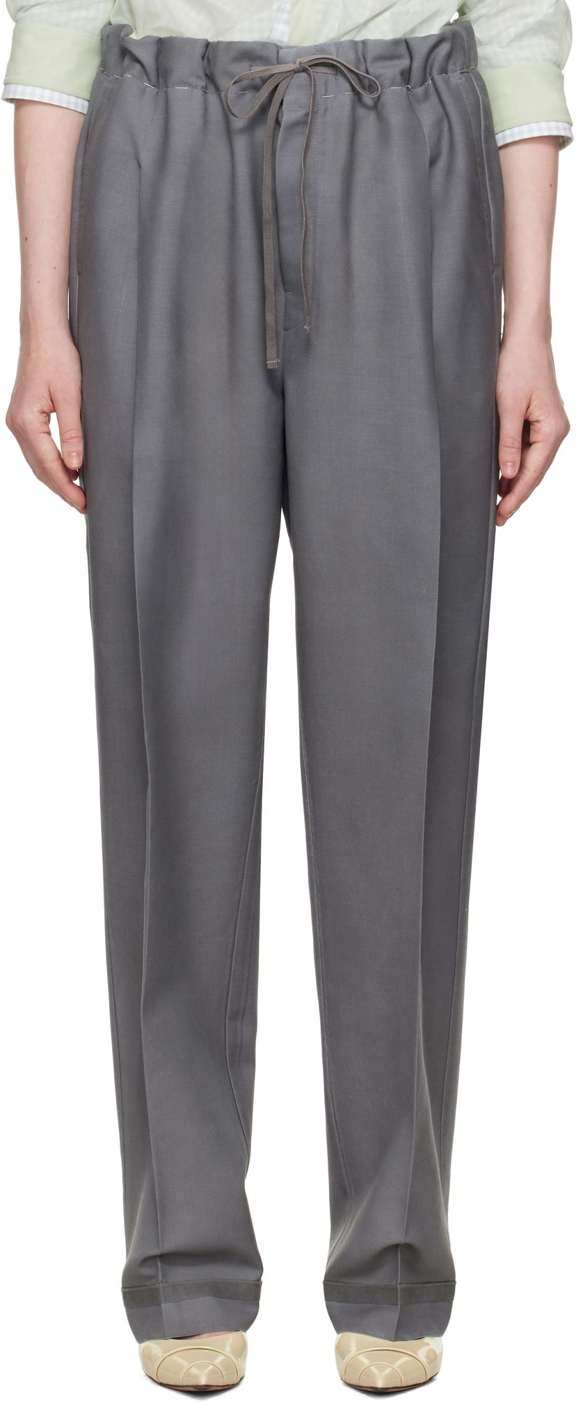 Housut Maison Margiela Maison Margiela Mohair Trousers Harmaa | S51KA0572 M35301