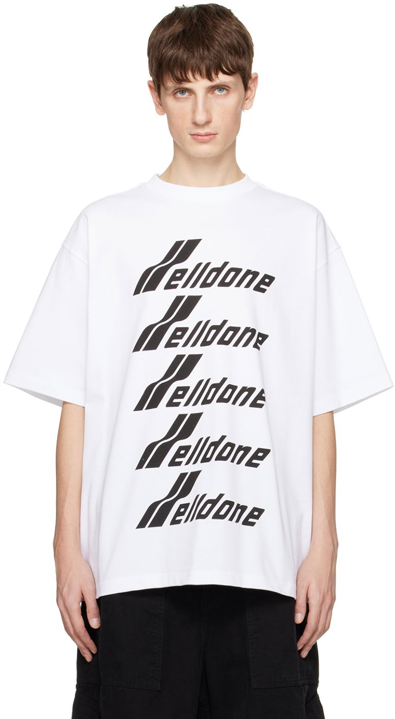 T-paita We11done Printed T-Shirt Valkoinen | WD-TP6-20-074-U-WH
