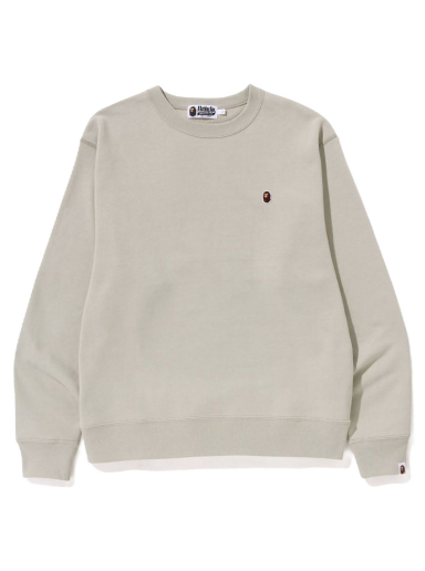 Villapaita BAPE Ape Head One Point Relaxed Fit Crewneck Beige | 1J30-113-015