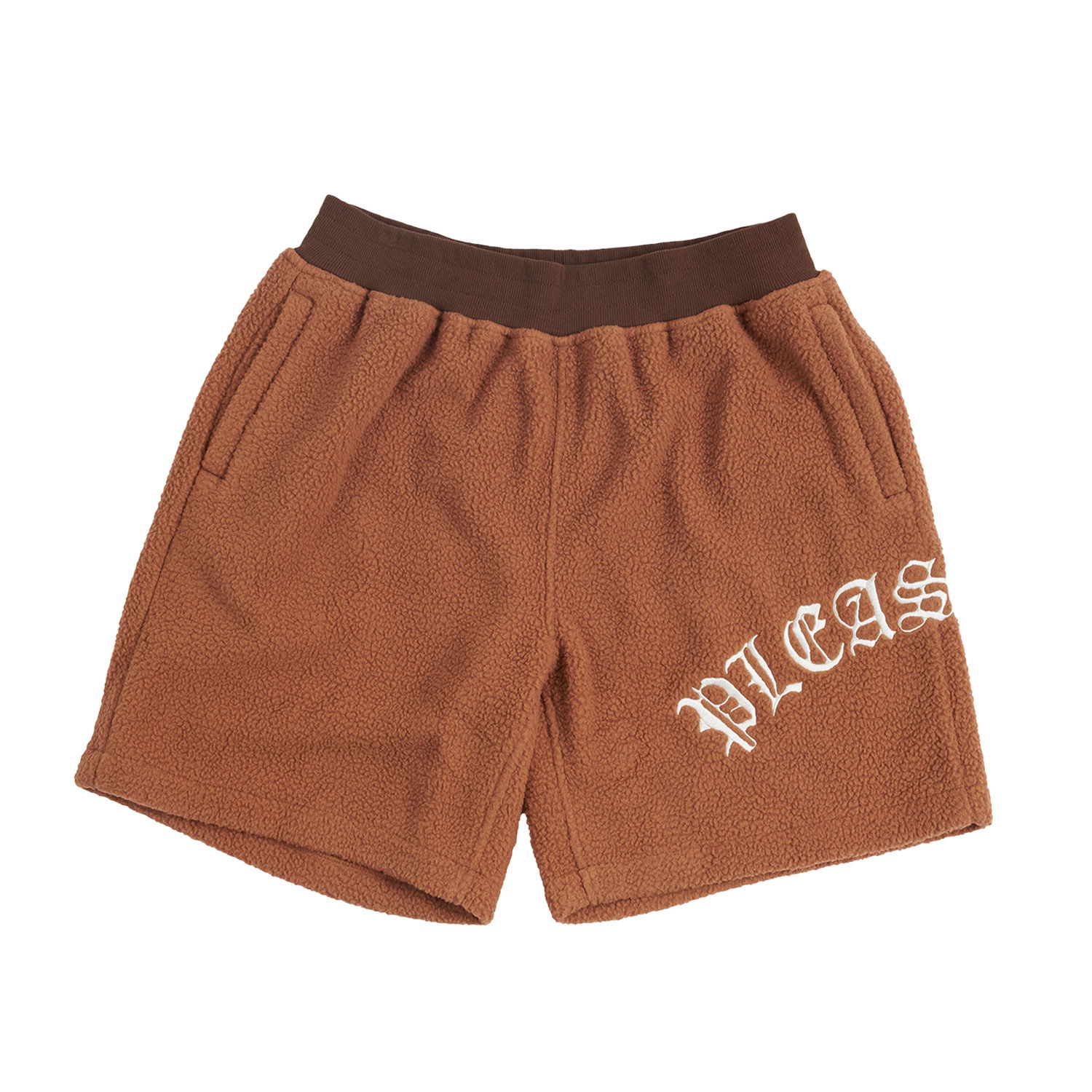 Shortsit Pleasures Mars Sherpa Shorts Ruskea | P23SP043-BROWN, 0