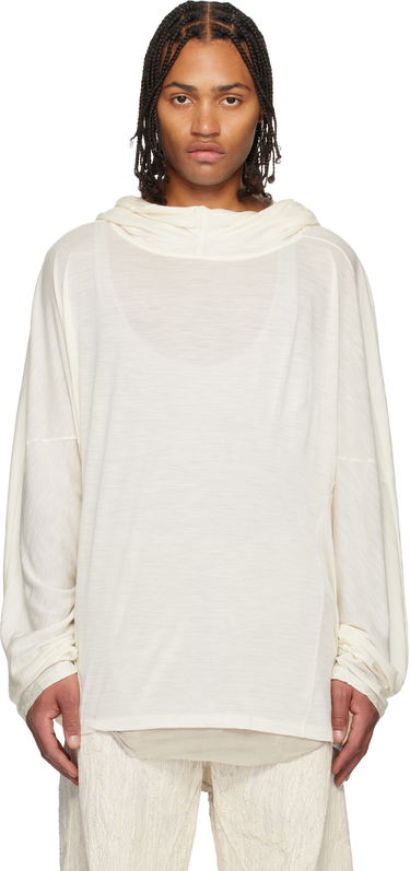 Huppari Rick Owens Concordians Loose-Fit Cowl Neck Tunic Hoodie Beige | RR02E1502 JSW, 0