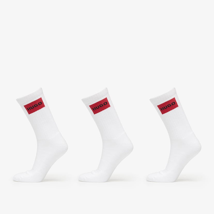 Alusvaatteet ja sukat BOSS Hugo Men-H-3-Pack Qs Rib Label Cc White Valkoinen | 50531515-100