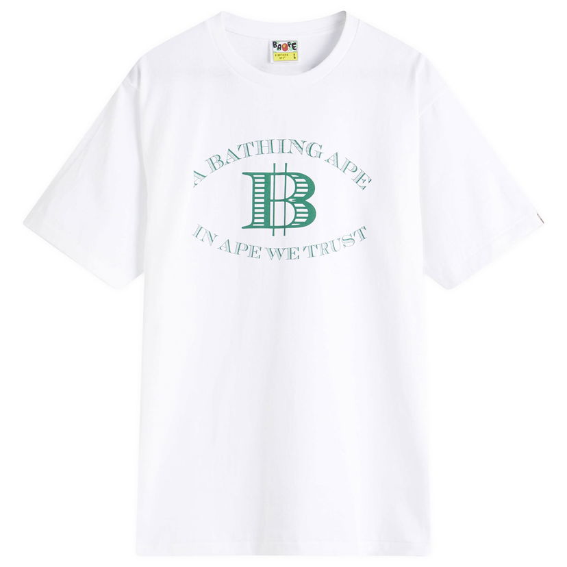 T-paita BAPE Money B Logo Graphic T-Shirt, Size Large Valkoinen | 001TEL301058M-WHT