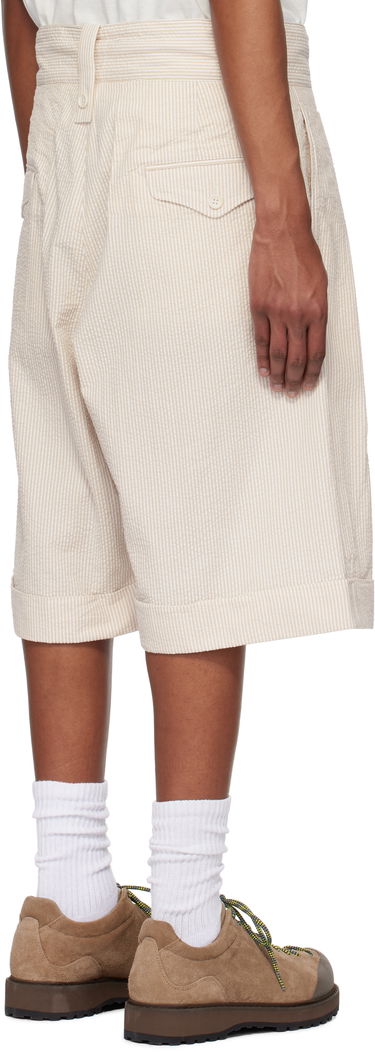 Shortsit Engineered Garments Engineered Garments Gurkha Seersucker Shorts Beige | 25S1E005, 2