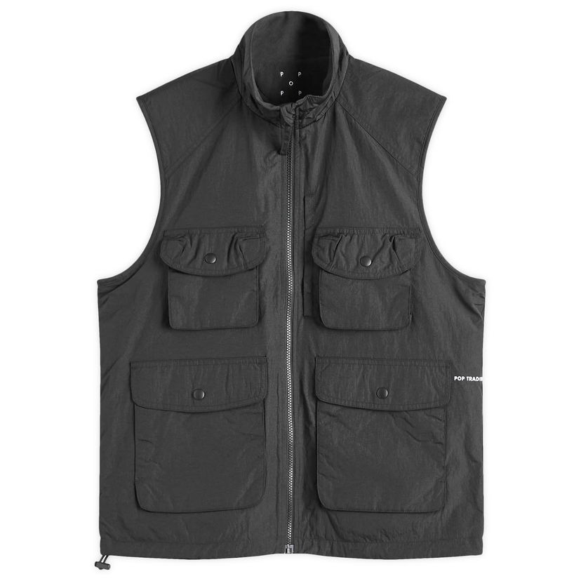 Liivi Pop Trading Company Reversible Safari Vest, Size Large Musta | POPSS25-03-003