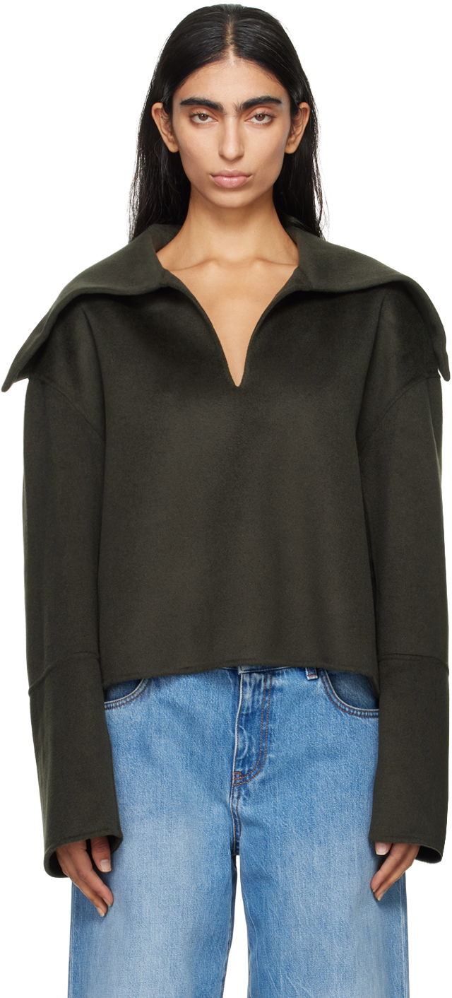 Villapaita Nanushka Gray Maxe Sweater Musta | NW24PFSG26997