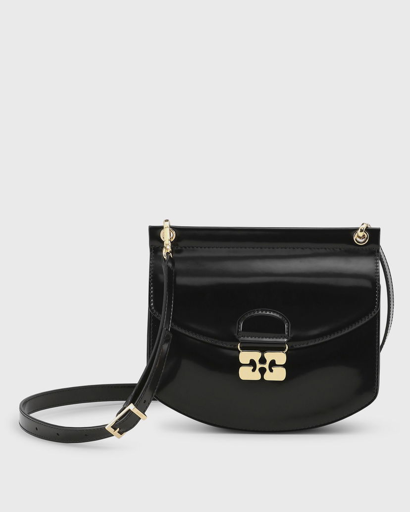 Käsilaukku GANNI Apo-G Bag Small Patent Musta | A6112-099
