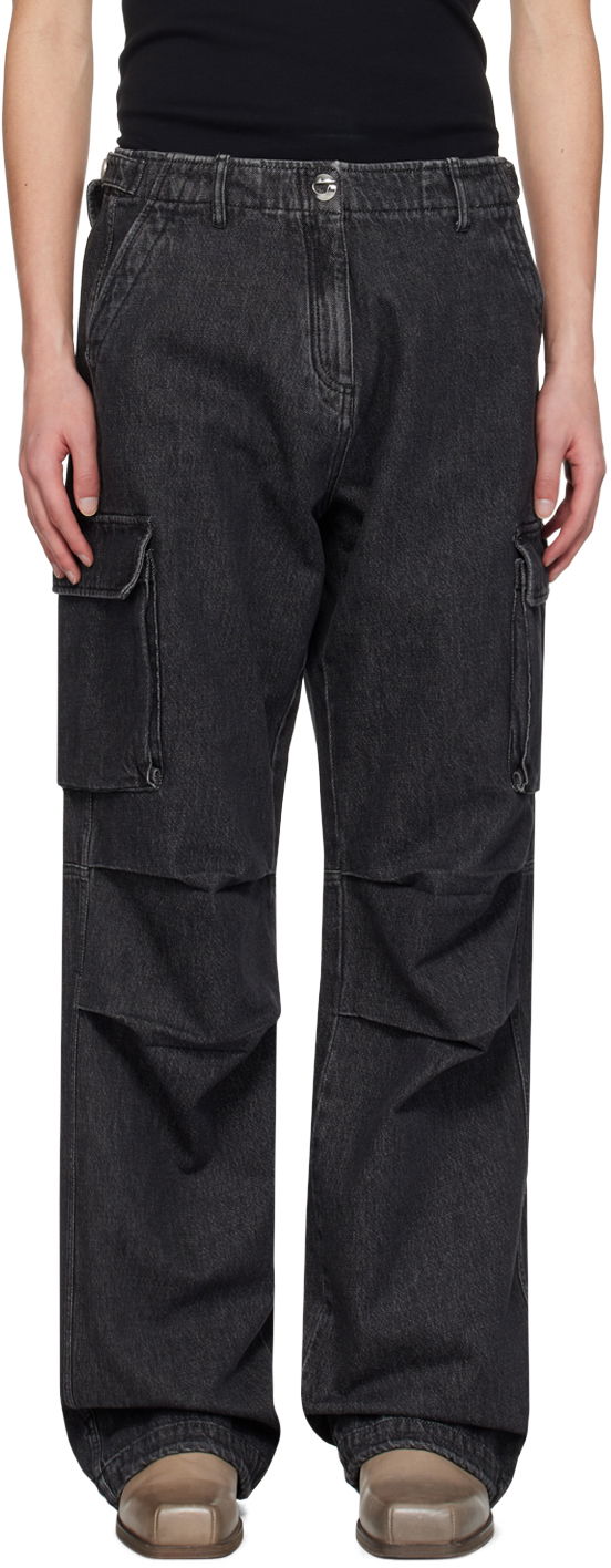 Cargo housut Coperni Coperni Relaxed Fit Cargo Denim Jeans Musta | COPP40852MEN