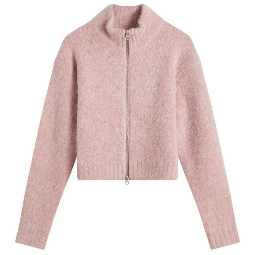 Villapaita Samsoe Samsoe Samsøe Samsøe Sajeanne Zip Cardigan Vaaleanpunainen | F24400072