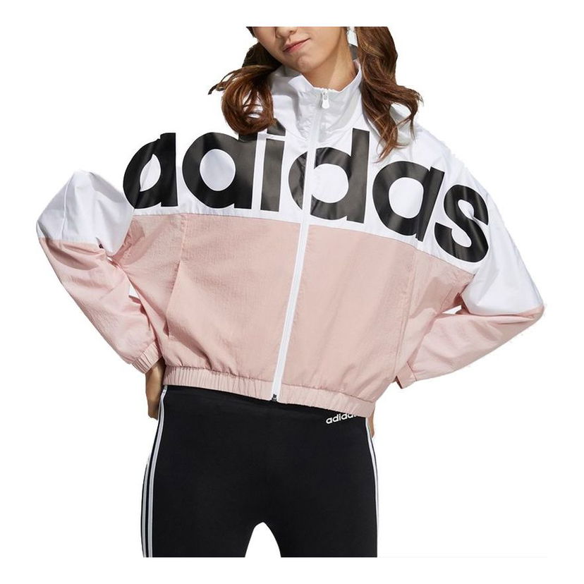 Tuulitakki adidas Originals Icons+ Top Stand-up Collar Printed Jacket Vaaleanpunainen | H36714