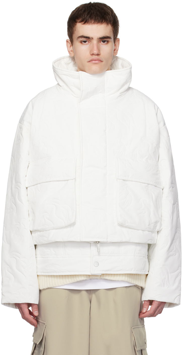Puffer takki Feng Chen Wang Feng Chen Wang Embossed Jacket Valkoinen | FUF16JK38