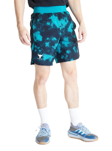 Shortsit Under Armour Project Rock Printed Woven Short Coastal Turkoosi | 1377438-722