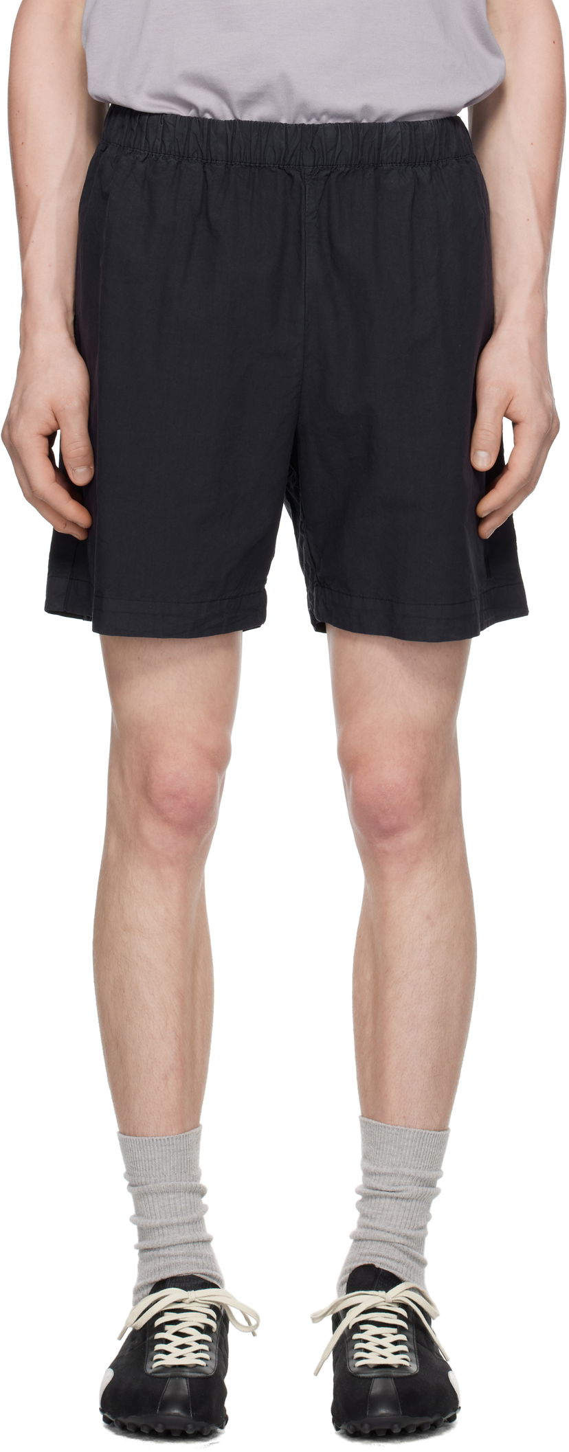Shortsit NORSE PROJECTS Norse Projects Per Cotton Tencel Shorts Musta | N35-0616