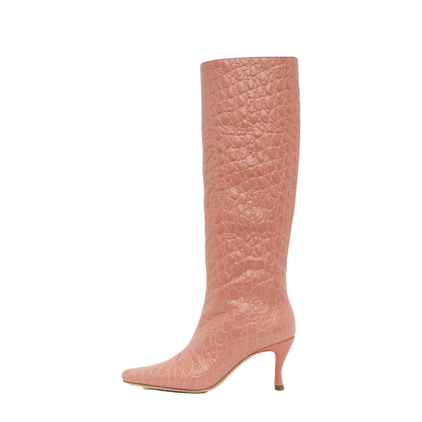 Tennarit ja kengät BY FAR Stevie 42 Pink Leather Knee High Boots Vaaleanpunainen | 22PFSVISLMCCE