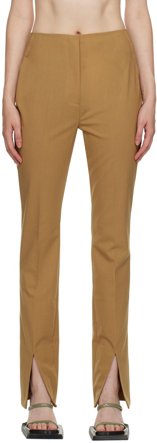 Housut Nanushka Trousers With Front Slits Keltainen | NW22PFPA00574