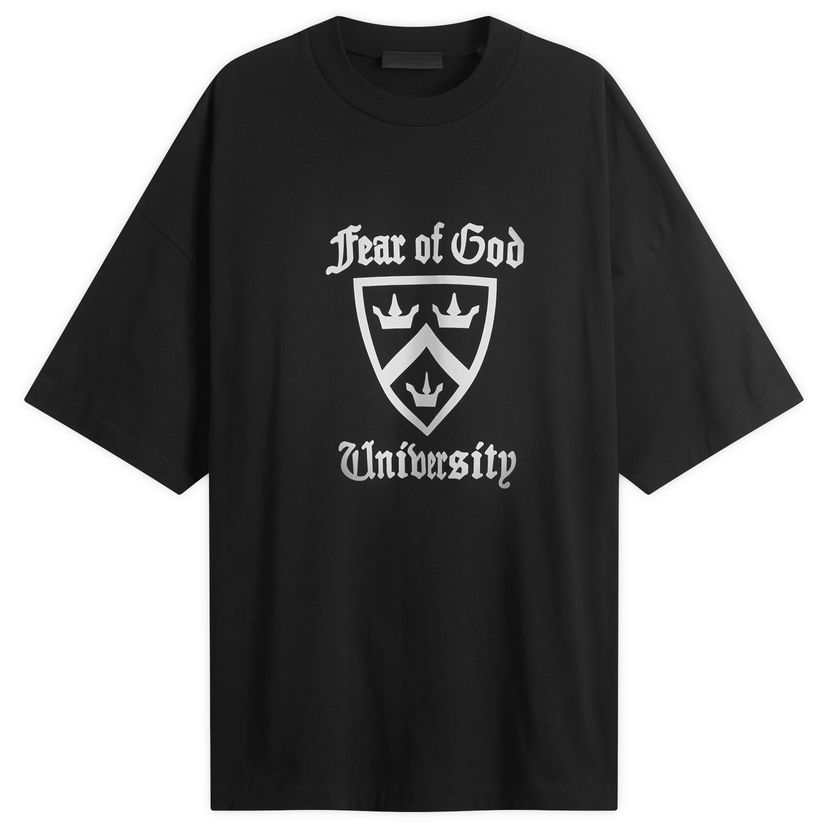 T-paita Fear of God Essentials University T-Shirt Musta | 125HO242000F