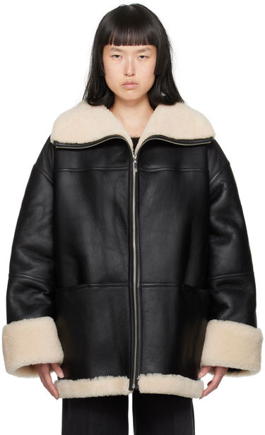 Takki TOTEME TOTEME Signature Shearling Jacket Musta | 214-122-606, 0