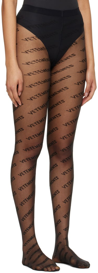 Sukat VETEMENTS Monogram Logo Tights Musta | WA53TI100B, 1