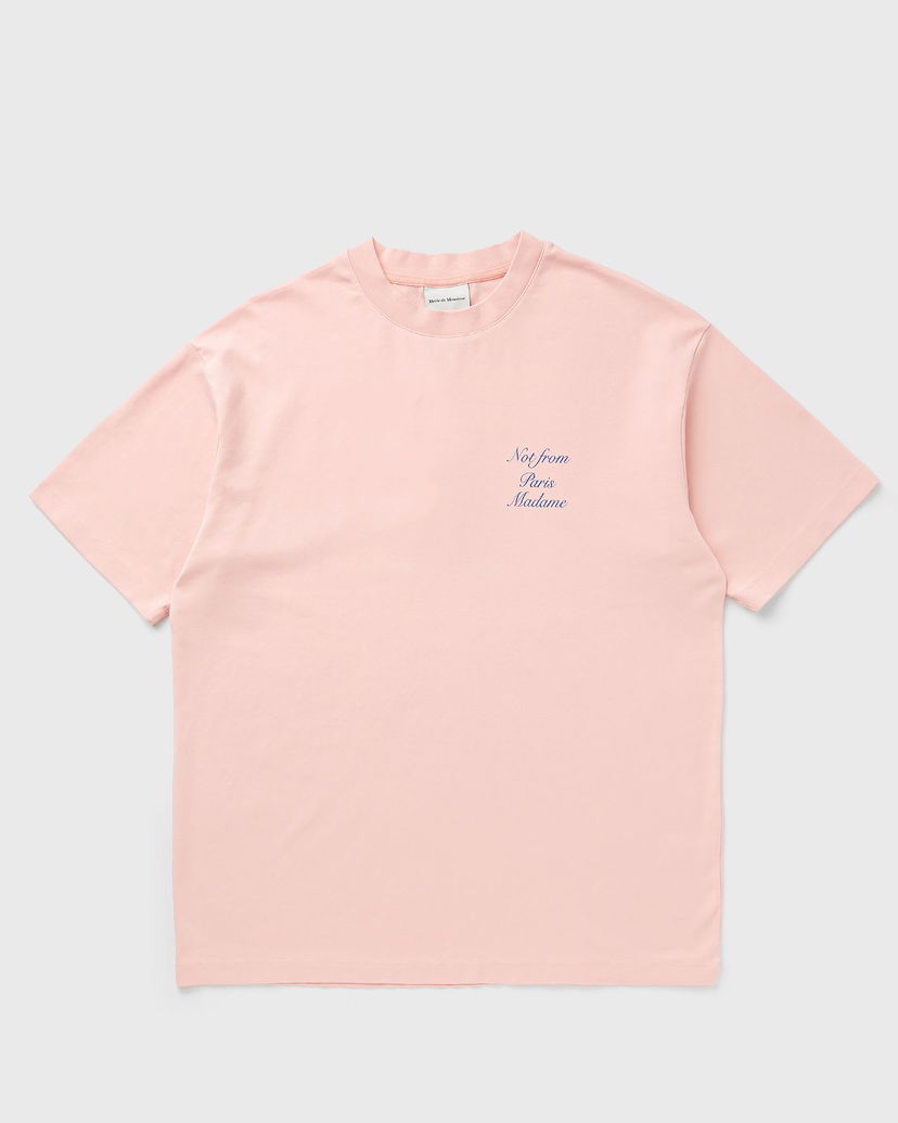 T-paita Drôle de Monsieur Drole de Monsieur Le Cursive Slogan T-Shirt Vaaleanpunainen | G-TS209-CO002-LPI