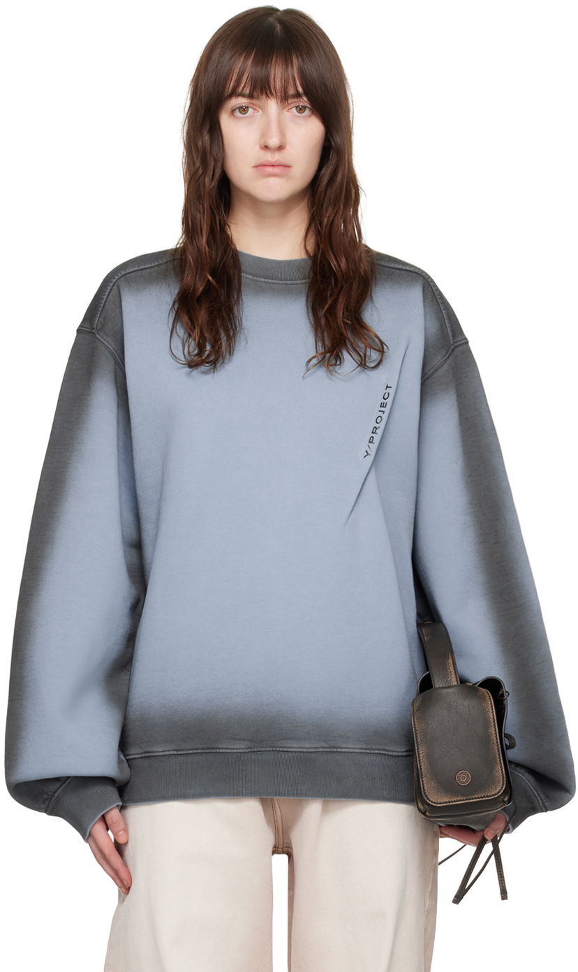 Huppari Y/PROJECT Logo Sweatshirt Sininen | 204SH001