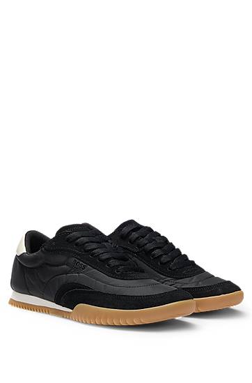 Vaatteet ja asusteet BOSS Fabric and Suede Low-Tops Musta | 50542185