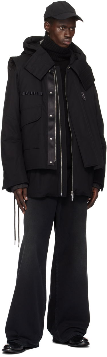 Parka Helmut Lang Helmut Lang Arctic Double Puffer Down Jacket & Vest Musta | O07HM402, 4