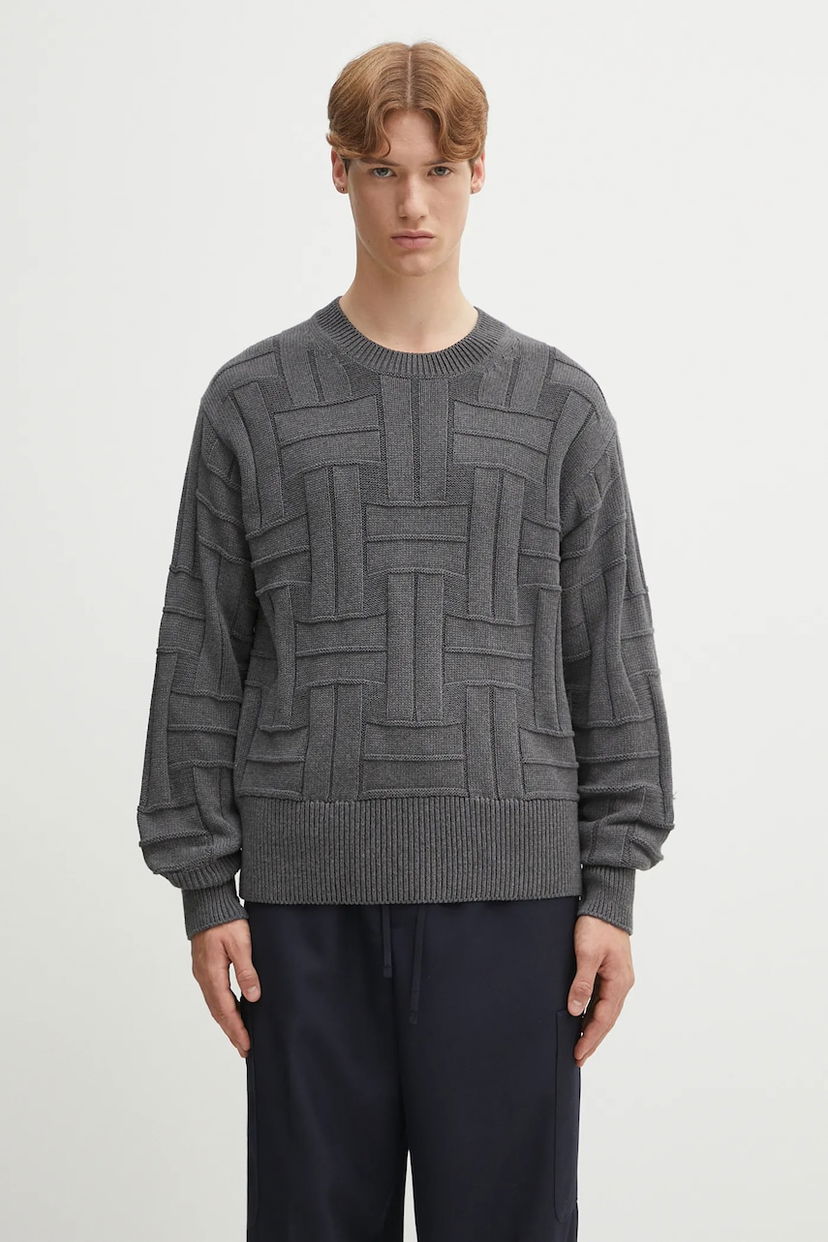 Villapaita KENZO Kenzo Weave Jumper Knit Sweater Harmaa | FF55PU7083CB