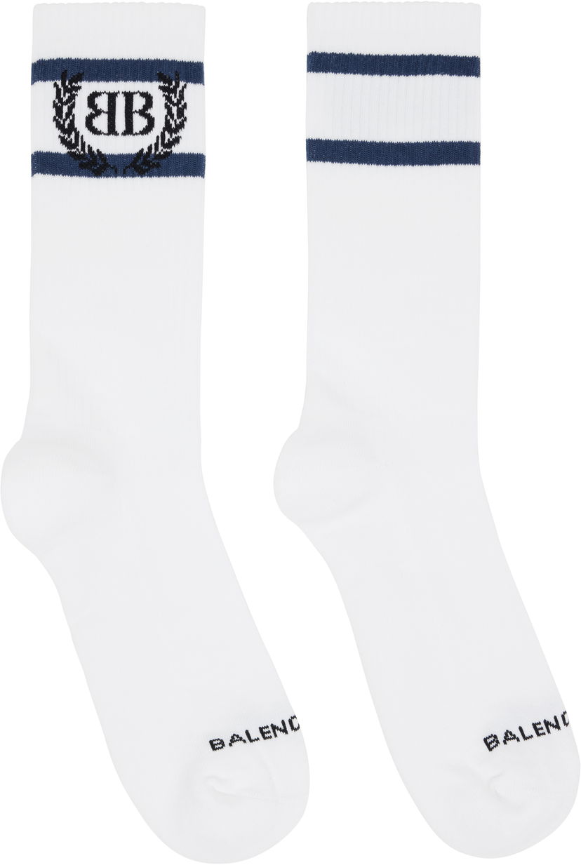 Sukat Balenciaga Balenciaga Laurel Classic Socks Valkoinen | 8294464F1B59068