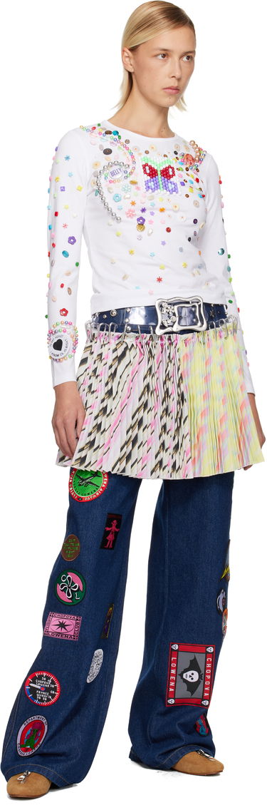 Jersey Chopova Lowena Chopova Lowena Day Defunct Multi-Embellished Long Sleeve Jersey T-shirt Monivärinen | 2324, 3