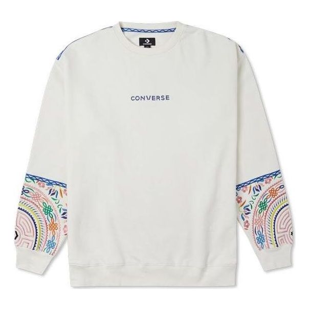 Huppari Converse Tapestry Crewneck Sweatshirt Valkoinen | 10025058-A01