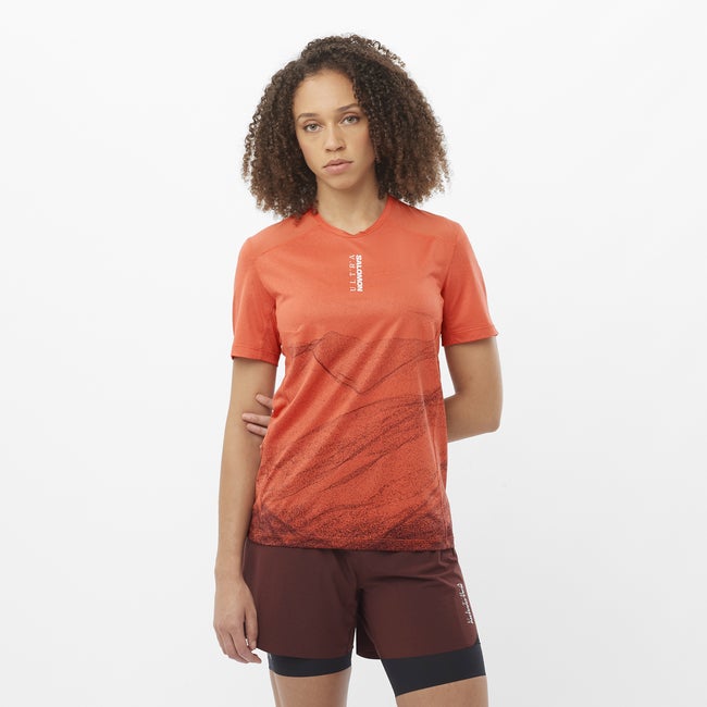 T-paita Salomon Salomon S/Lab Ultra Print T-Shirt Oranssi | LC2485500