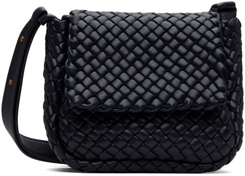 Olkalaukku Bottega Veneta Mini Cobble Shoulder Bag Tummansininen | 762711 V01D1