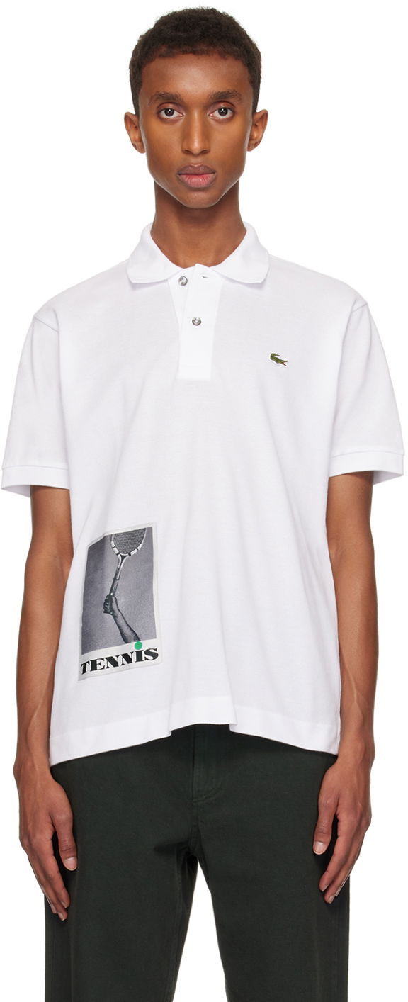 Poolopaita Lacoste Polo With Print Valkoinen | PH1428