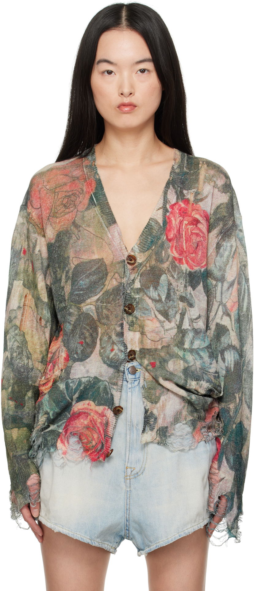 Villapaita R13 R13 Boyfriend Floral Cardigan Monivärinen | R13WY200-Y182B
