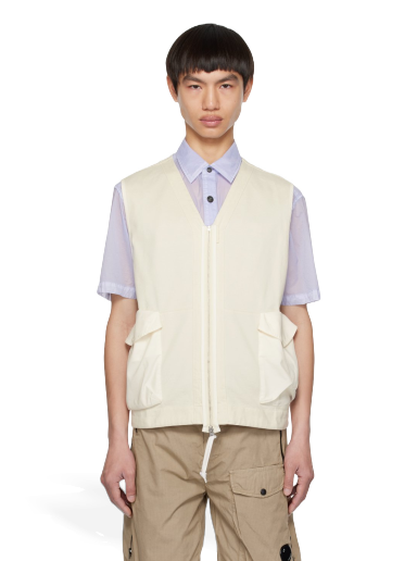 Liivi C.P. Company Zip Vest Valkoinen | 14CMSS322A-006521M